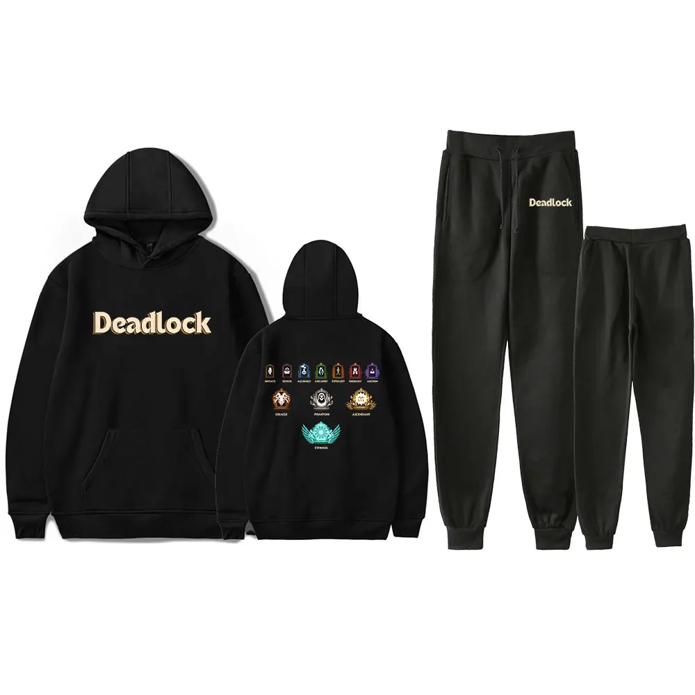 Hot Game Deadlock Vintage 90s Vintage 90s HOODIE Merch Hoodies Set Men Women Hoodies Pants Outerwear Two-Piece Suit PULLOVER