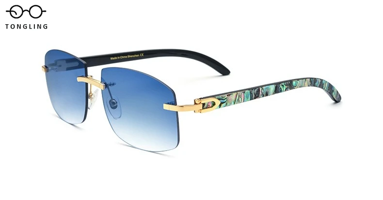 2025 Fashionable women natural shell water buffalo horn leg men high-end luxury sunglasses are UV-resistant Lenses available