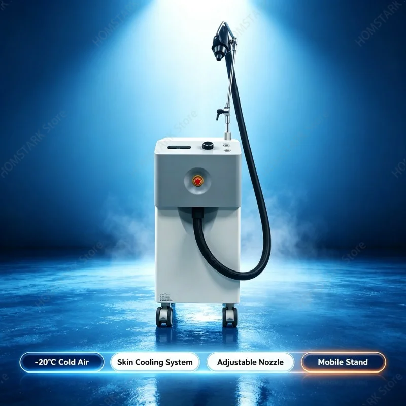 Cold Air Skin Cooling System -20℃, CO2 Nd Yag Diode Laser Skin Chiller, Salon Use Skin Protection Beauty Equipment