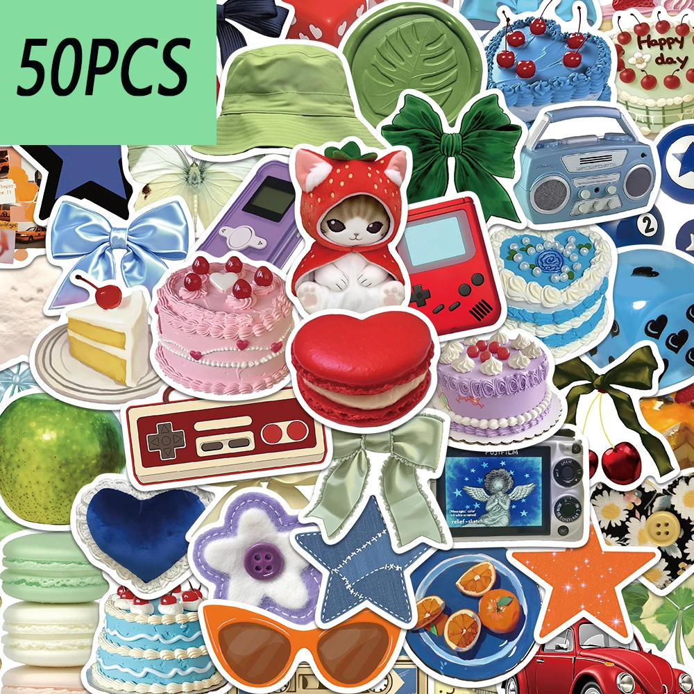 

50 шт., наклейки с рисунком граффити милой серии, подходят для украшения блокнотов, чехлов для телефонов, чемоданов, водонепроницаемых наклеек