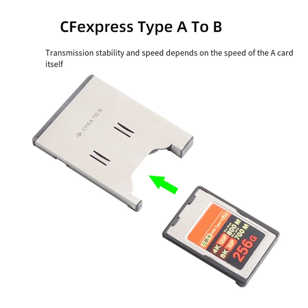 CFexpress A 타입 메모리 카드-CFe 타입 B 카드홀더 어댑터, XQD 메모리 카드 NVMe 컨버터, CFexA to B