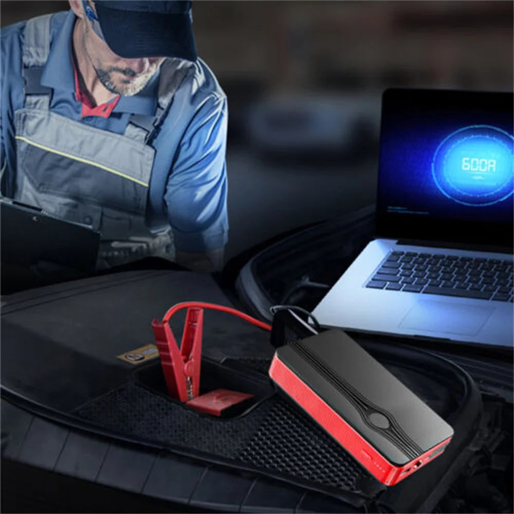 Avviatore di emergenza per auto 600A strumento di avviamento della batteria per auto 12V caricabatteria Boost Power Bank 20000mAh dispositivo di