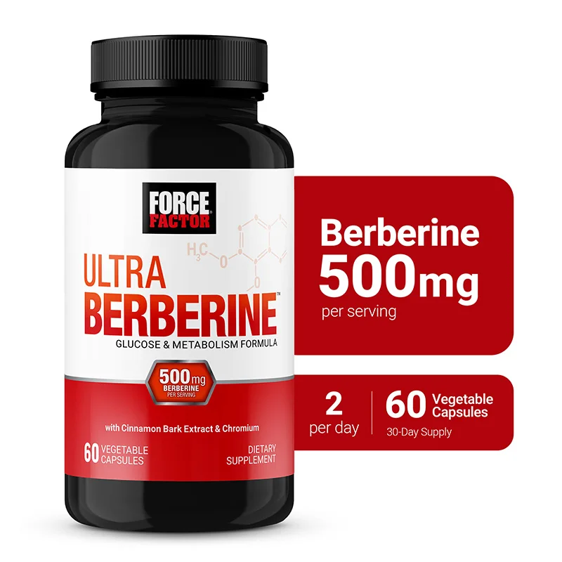 Ultra berine, glukosa & metabolisme suplemen, dukungan kardiovaskular, kesehatan jantung, kontrol nafsu makan, 60 Kapsul sayuran