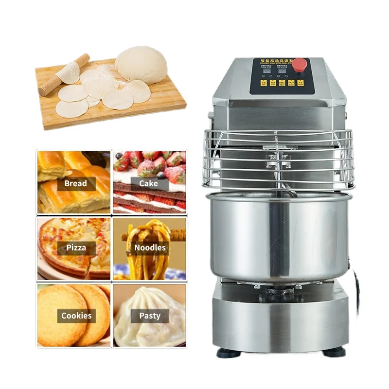 Commercial Dough Making Machine Stainless Steel Flour 50kg 25 kg 30kg Dough Kneader Industrial Spiral Dough Mixer Machine