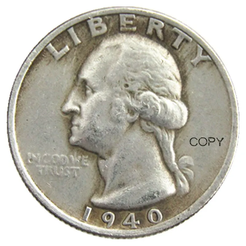 US 1940P/D/S квартал Вашингтон Посеребренная копировальная монета