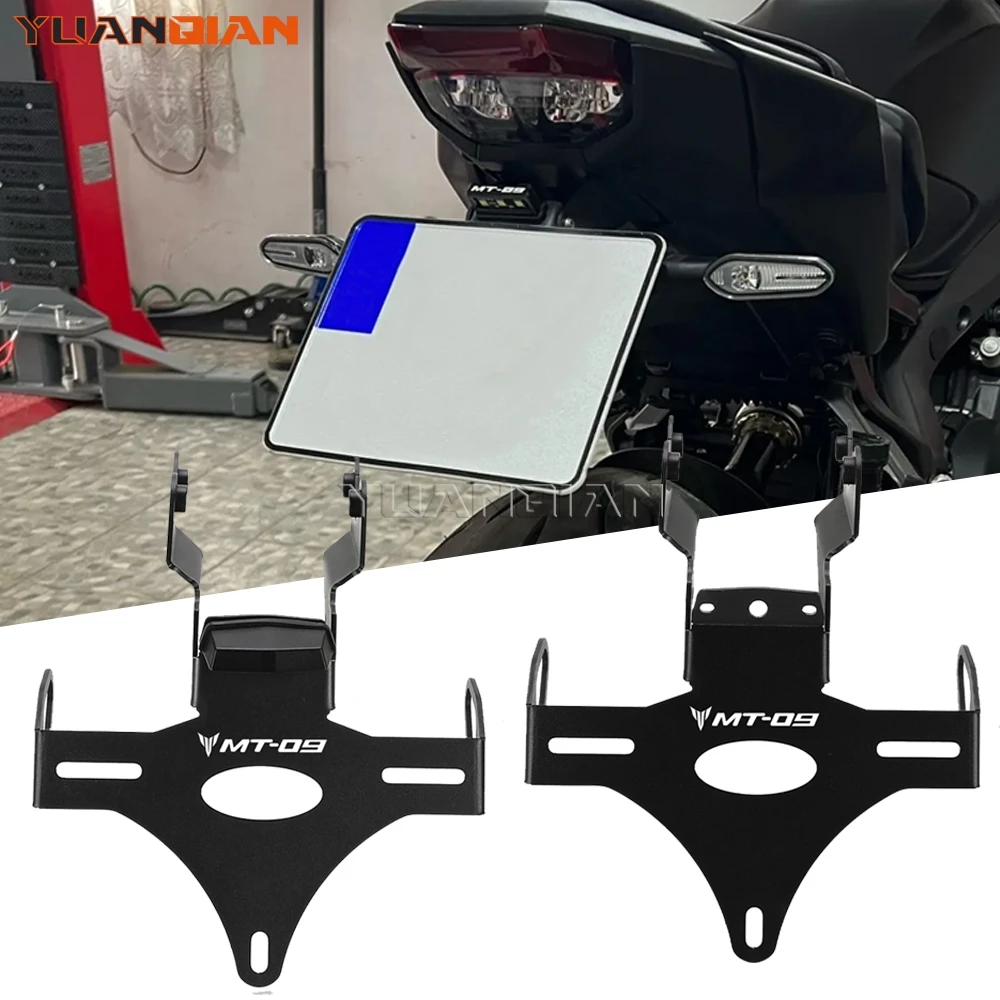 

MT09 MT09SP MT-09SP Motorcycle License Plate Holder LED Light Tail Tidy Fender Eliminator For YAMAHA MT-09/SP MT 09 SP 2024-2026