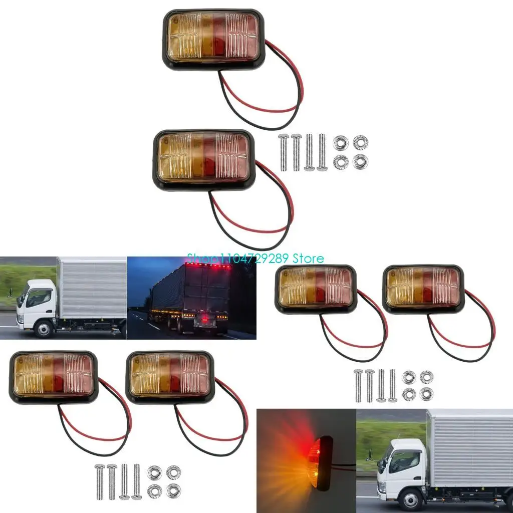 

D8KE Double Color Lights Universal Fit Светодиодный боковой маркер замены для трейлеров грузовиков