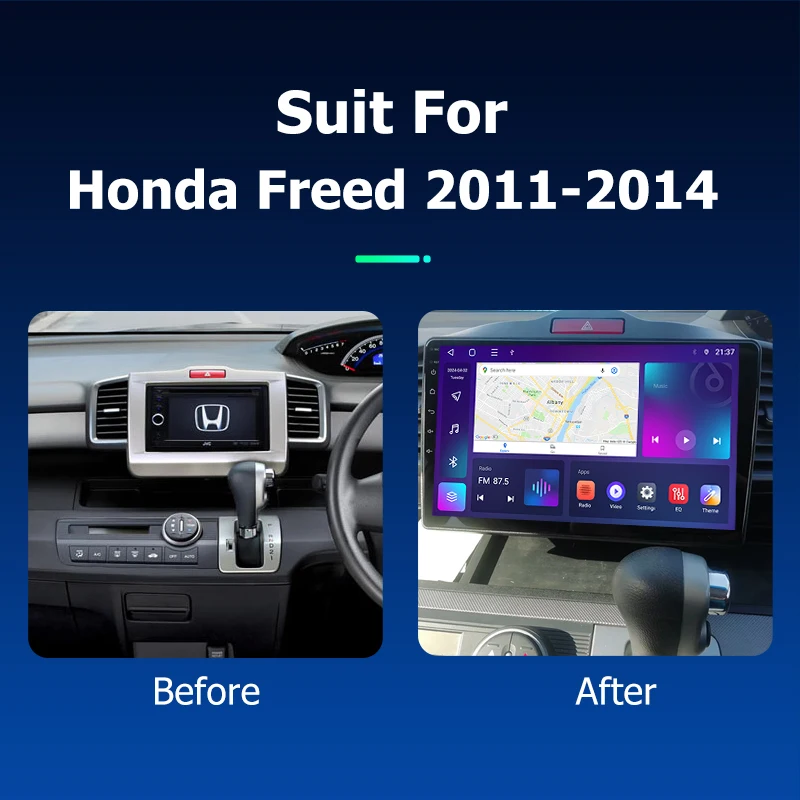 10.1'' Android 12.0 Car Radio for Honda Freed 2011-2014 GPS Navigation Multimedia Player Carplay Stereo Head Unit