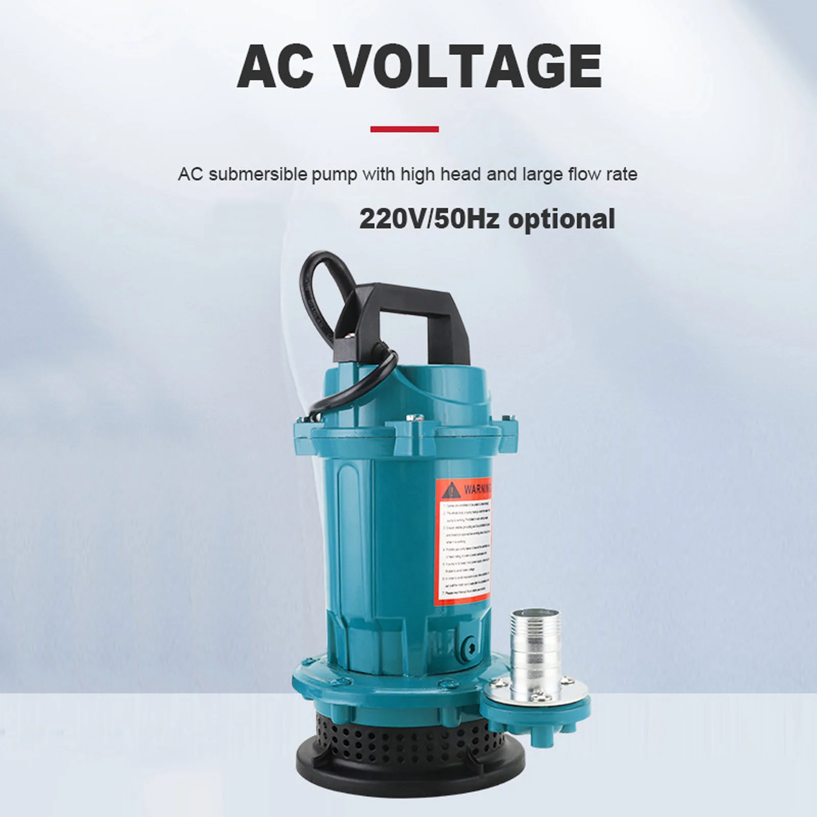 

450W High-Speed Submersible Pump - 2860RPM, 10m Deep Head, 3m³/H Flow, 1in Outlet & 7m Cable