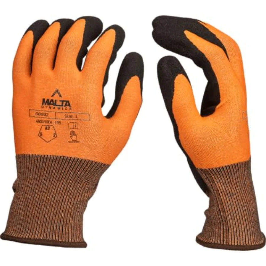

Safety Work Gloves 12 Pack Nitrile Coated Ultra-Thin Mens Work Gloves with Cut Level 2 Protection Touch Screen Compatible OSHA