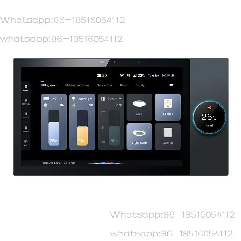 2023 Multi-function Smart Home Control Touch Screen in-wall Central Control Switch Panel with Zigbee Hub Gateway Tuya 10 Inch