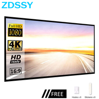 ZDSSY Projector Screen 100 inch 120 inch 150 Portable Foldable for Home Theater Outdoor Indoor Double Side Projector Screen