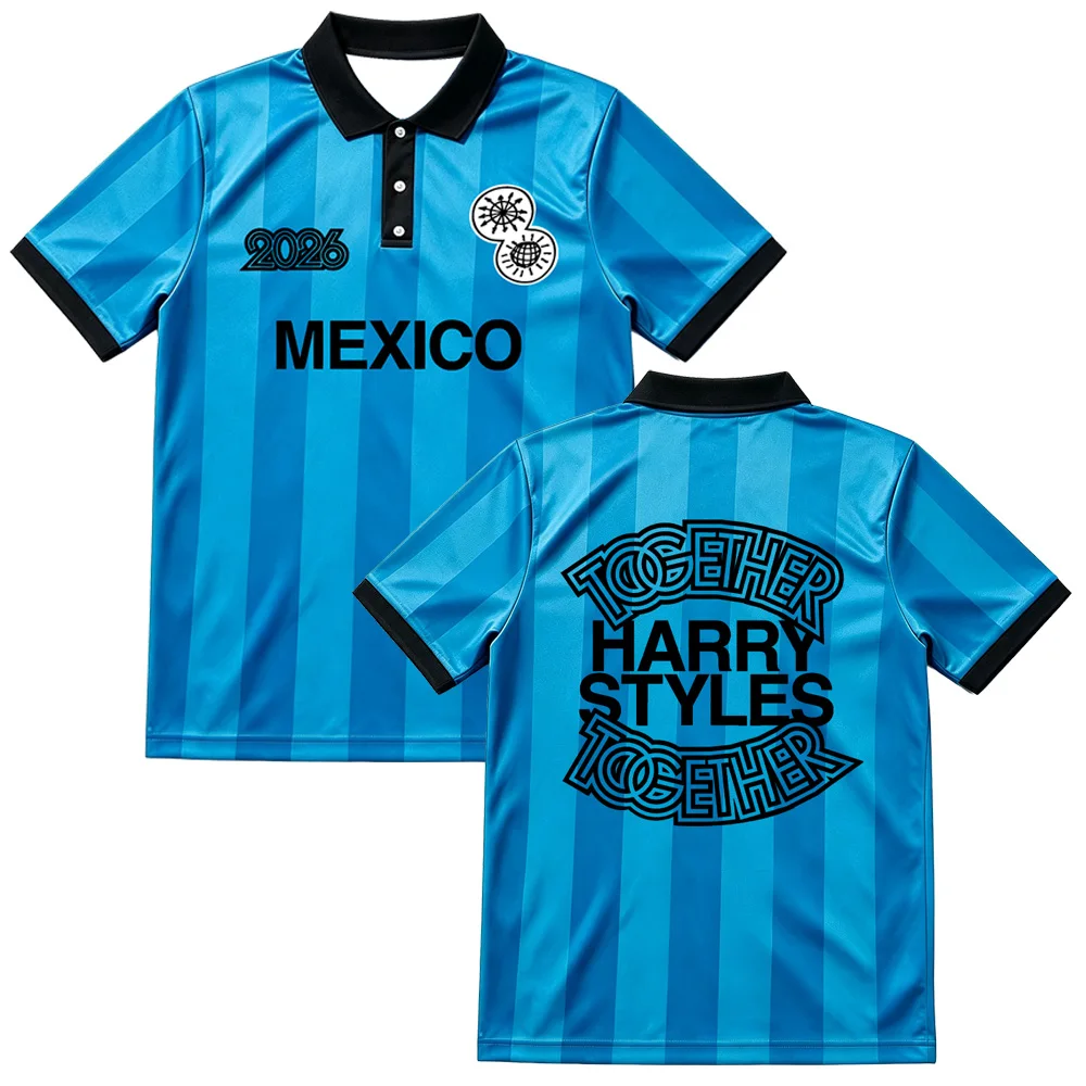 Together Tour Mexico Football 2026 Polo Shirt HarryStyless Men's and Women's Fans Clothing Fashionable Casual Lapel Button Tops