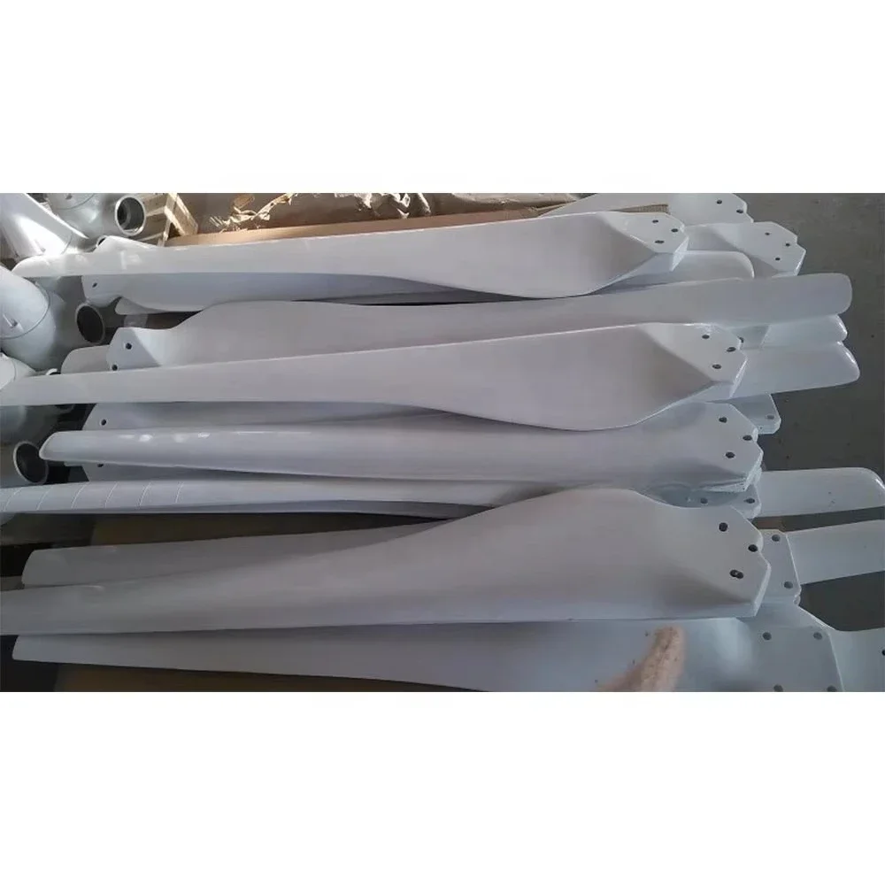 High Strength 1.5m*3 White Fiber Glass Blades for DIY Wind Turbine Generators CE Certified Factory Direct 3kw Accessories 3 M/S