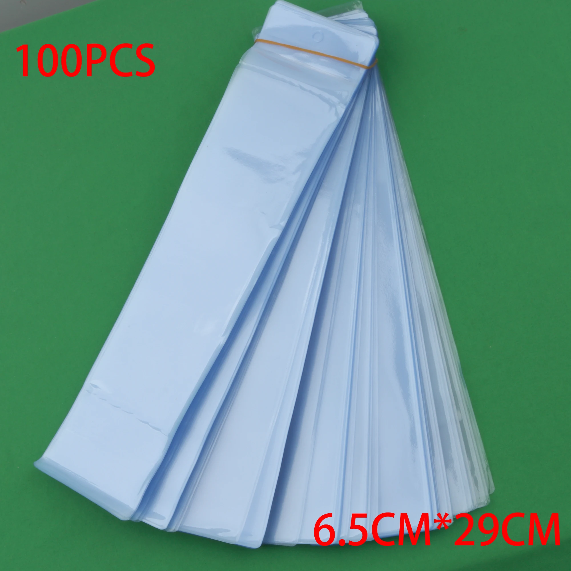 100pcs Plastic bag for watches 290mm * 65mm, blue plastic bag, pink plastic bag Watch blue packaging bag A long bag