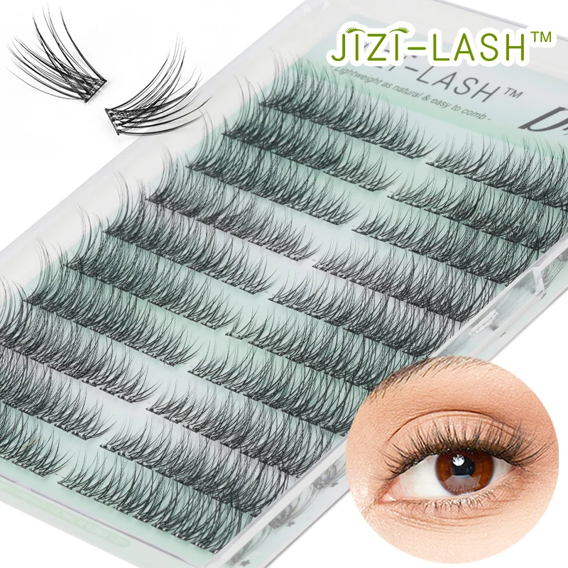 JIZI-LASH cils auto-adhésifs sans colle tournesol naturel faux Extension de cils bricolage cils grappe outils de maquillage