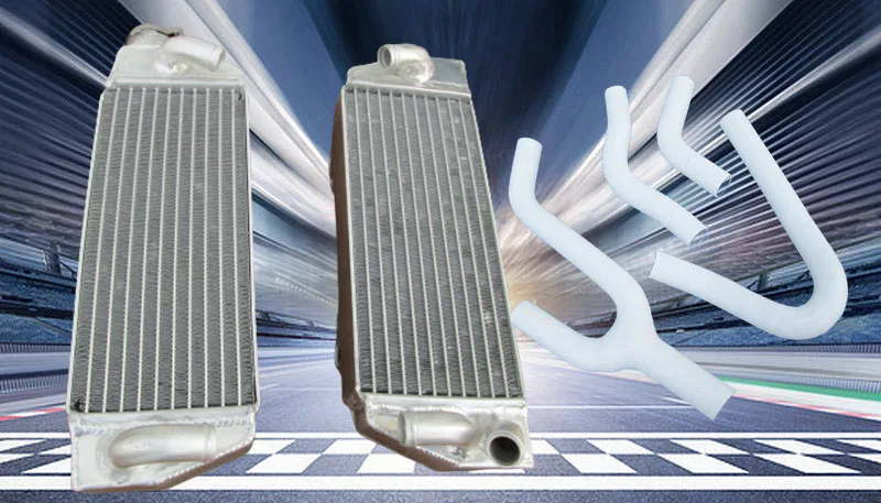 Aluminum radiator & silicone radiator Hose For KTM 250/300/380 SX/EXC/MXC 1998-2003 1999 2000 2001 2002 98 99 00 01 02 03