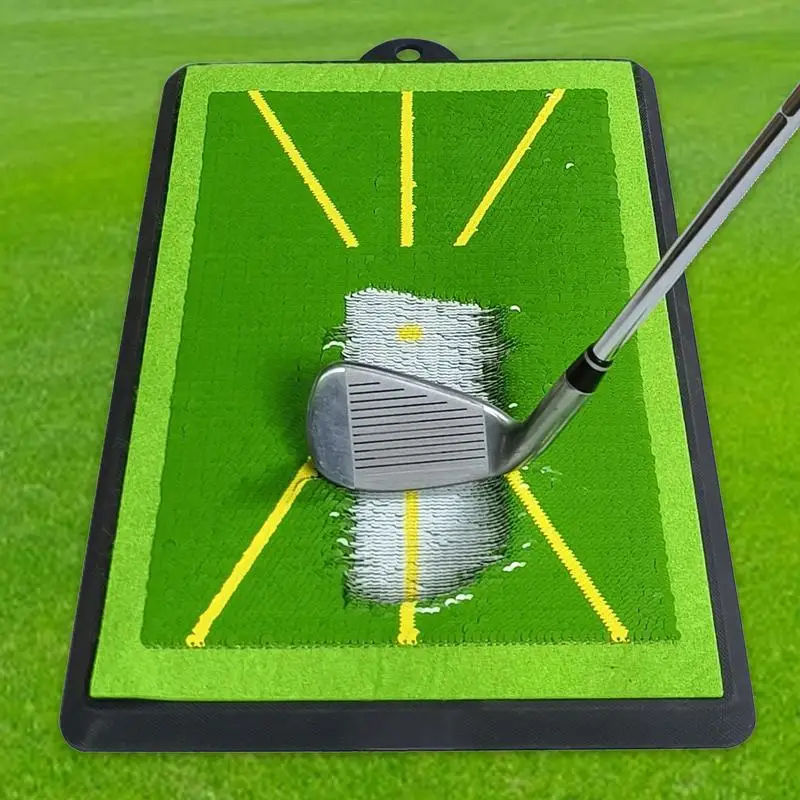 

Golf Swing Mat Path Feedback Rubber Backing Golf Hitting Mat Heavy Duty Rubber Base Replaceable Golf Swing Mat With Swing Path