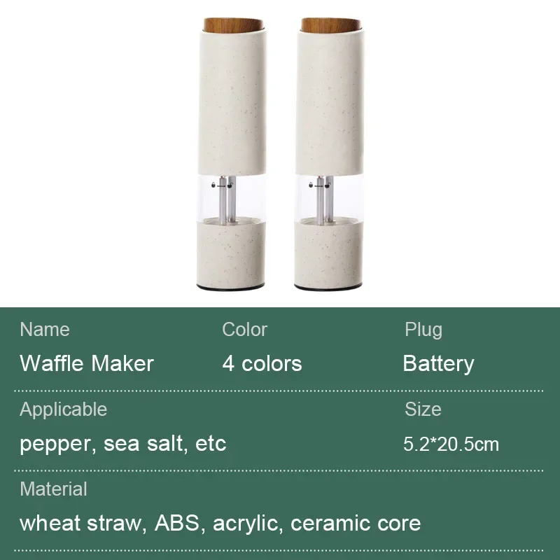 التلقائي الملح الفلفل طاحونة مطحنة التوابل الكهربائية مطحنة التوابل قابل للتعديل الخشونة أدوات المطبخ طحن للطبخ شواء