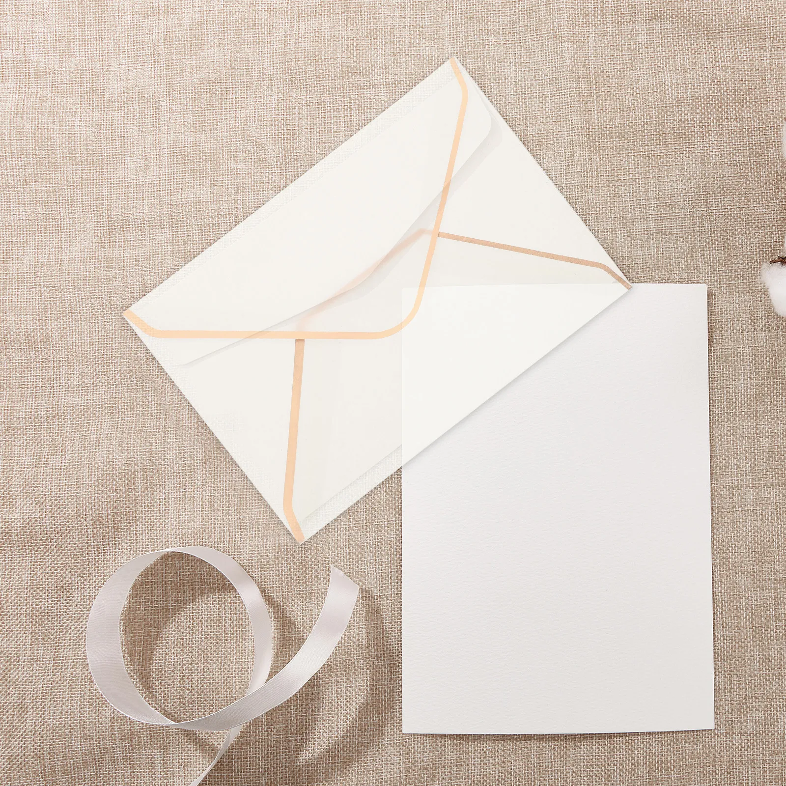 

10Pcs Tracing Paper Envelopes for Wedding Invitations Elegant Translucent Blank Envelopes for Greeting Cards Thank You Notes