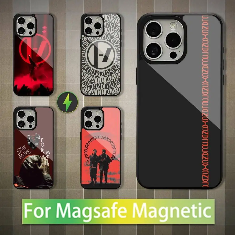 

T-Twenty One P-Pilots Band Phone Case For iPhone 16,15,14,13,12,11,Pro,Max,Plus,Mini,Magsafe,Magnetic Wireless Charging Case