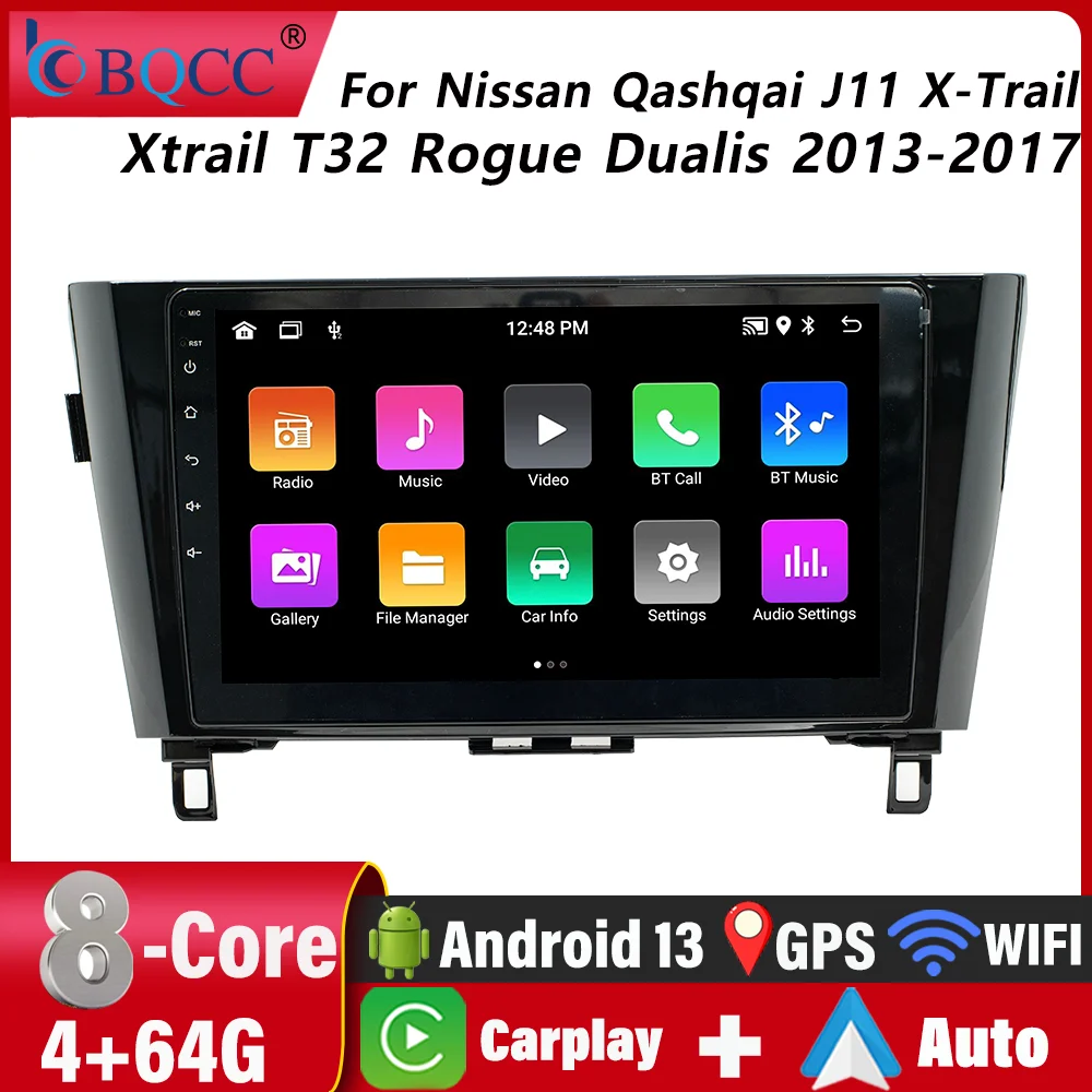 

BQCC 10 inch Nissan X-Trail 2014 Android Navigation Radio Video Player Support WIFI GPS RDS Recording Android AUTO CARPLAY