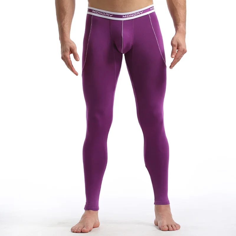 Men's Thermal Underwear Boys Thin Fleece Long Johns Cotton Sweater Pants Youth Thread Clothes Line Pants Men