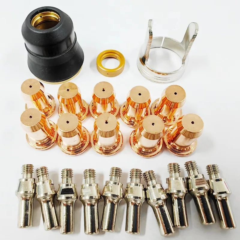 For IPT60 Plasma Electrode Cutting Nozzle Set Protective Cap Two-point Bracket Set 52582 Electrode 51313 Nozzle
