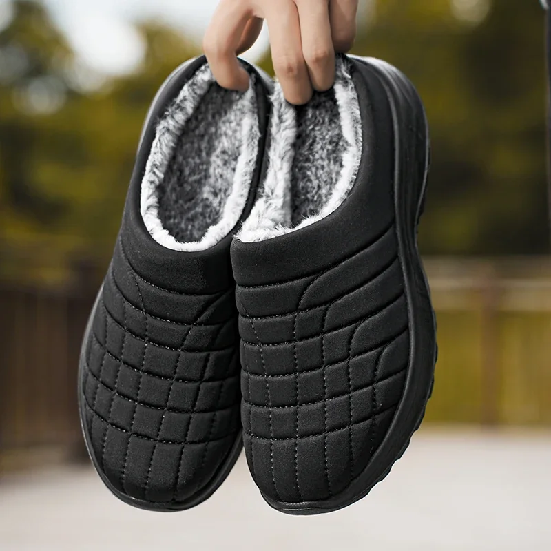 

Зимняя теплая мужская хлопковая повседневная обувь. Удобные мужские домашние тапочки. Полулоферы. Зимняя обувь на меху. Легкие туфли без шнуровки на плоской подошве.