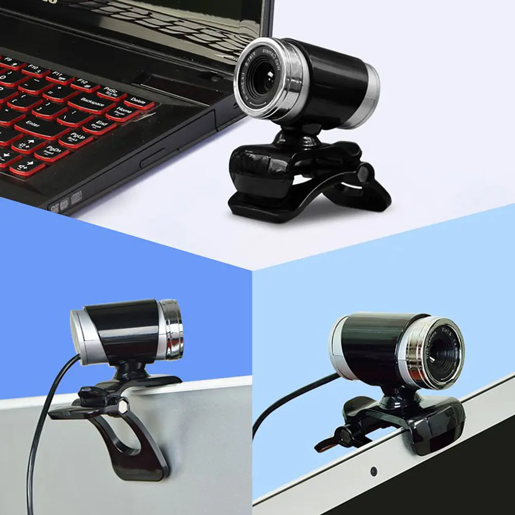 

USB 720P Hd Webcam Professional Clip-on Camera for Streaming Online Classes with Built-in Mic Desktop Laptop Mount