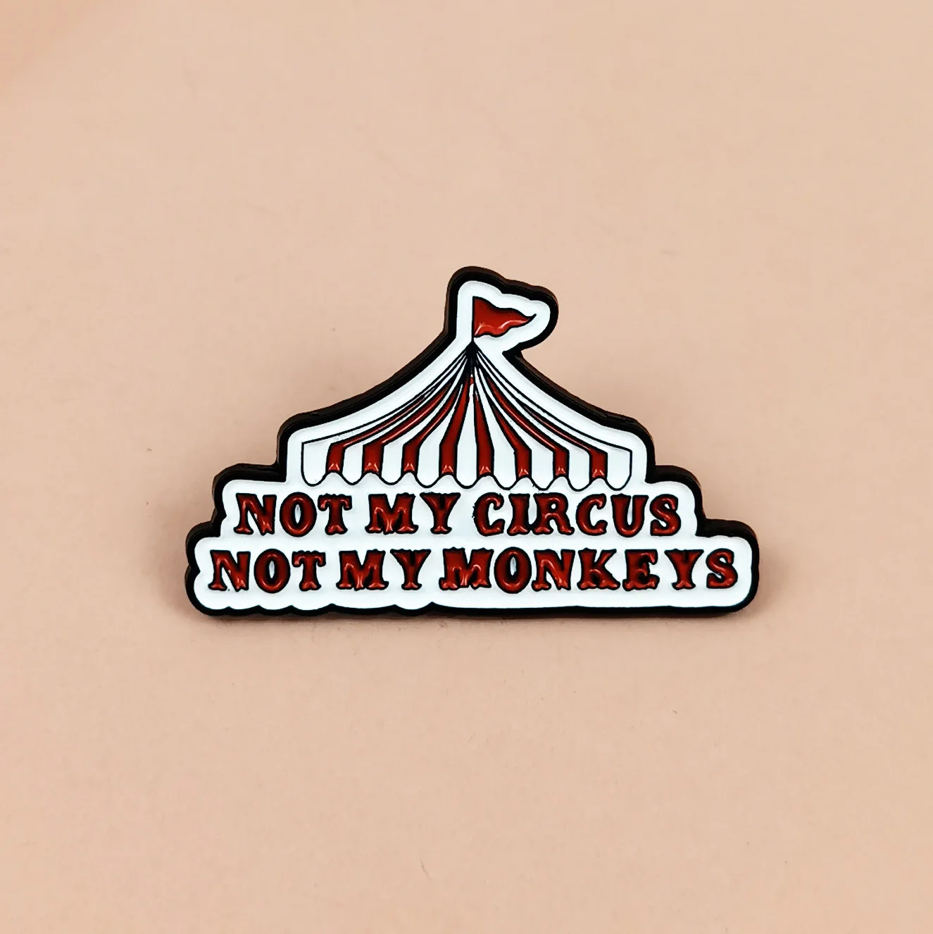 Broche com citações em inglês, vermelho, simples, criativo, personalizado, liga, crachá, roupas, mochila, acessórios versáteis, presente