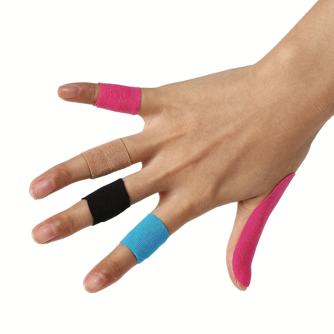 Pack of 25 Elastic Finger Cots – Elastic Thumb Support and Tape, Suitable for Golf, Gym. Durable PVC Material,Thumb Support