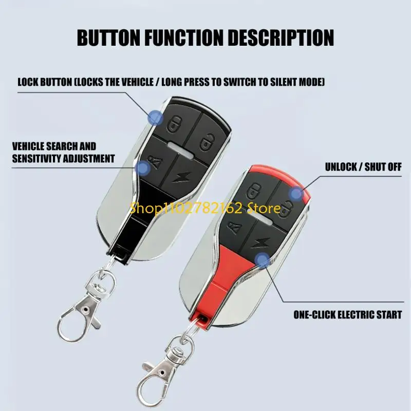 547B Waterproof ABS Motorcycle Alarm Anti Theft Device Universal Application High Sensitivity Security Device