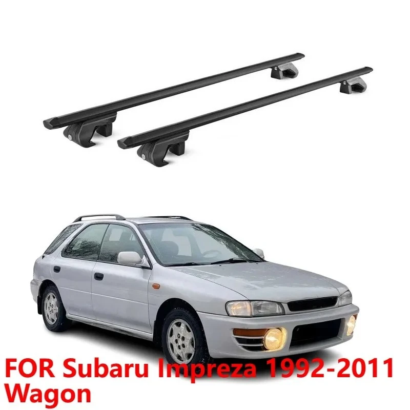 Roof Rack Cross Bars for Subaru Impreza 1992-2011 Wagon, Black Luggage Carrier 2-Pack