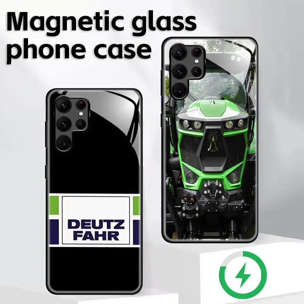 Tractor deutz-fahr Phone Case For Samsung S26 S25 S24 S23 S22 S21 Plus Ultra Note20 Glass Magnetic Case