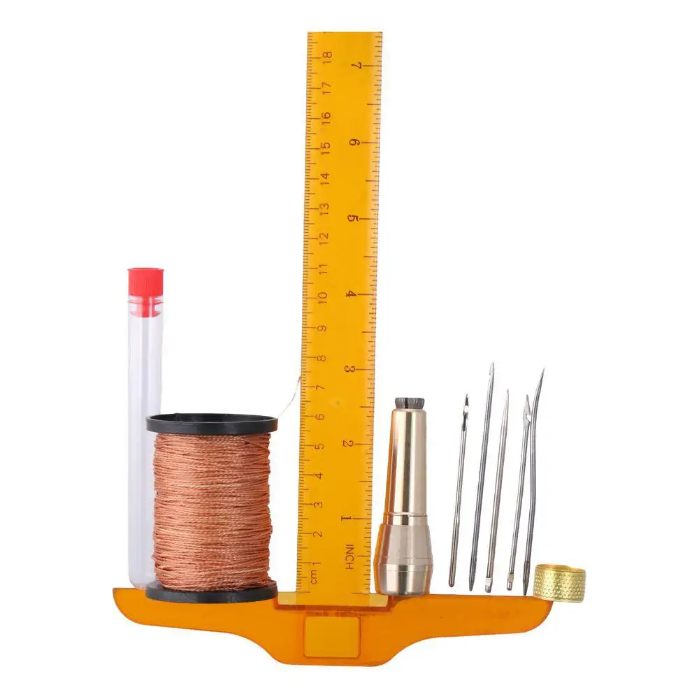 Szycie skóry ręcznie robione but skórzany narzędzie szydełkowe przyrządy do szycia skórzane naprawianie butów przyrządy do szycia buty