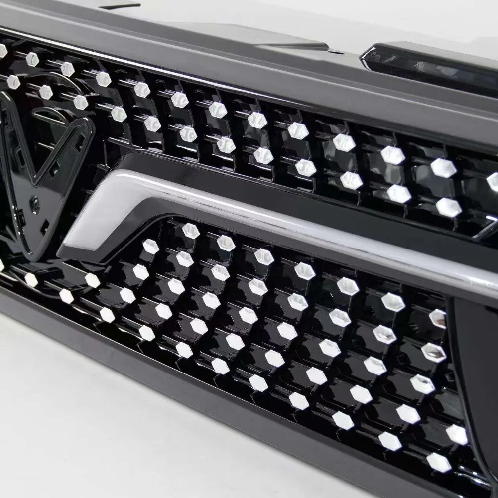 for Vinfast VF3 2024 2025 Car Front Grille LED Through Light Front Bumper Modification DRL Driving Yellow Turn Signal Lamp detail image 1