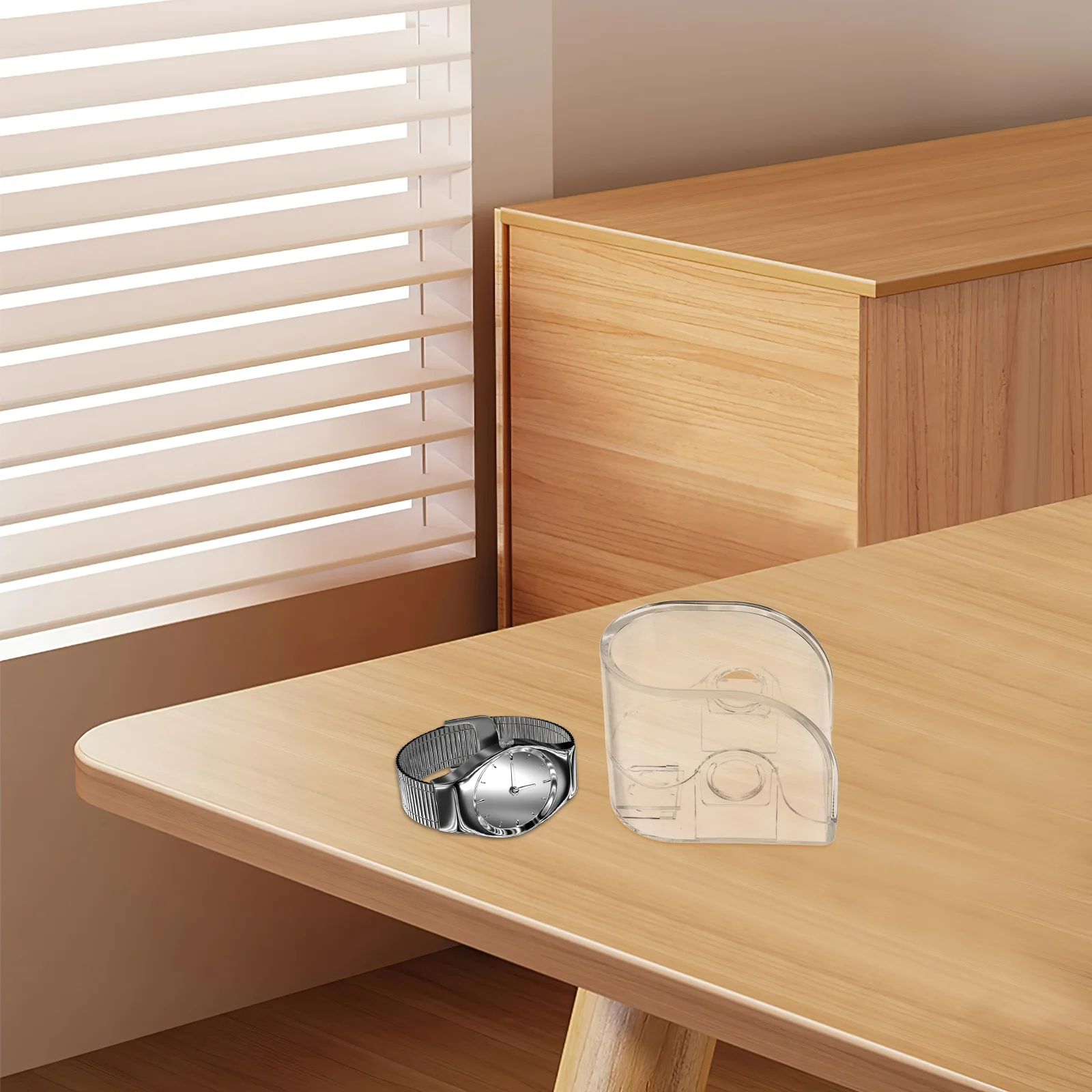 

Transparent Display Case Watch Box Watch Storage Box Square White Hanging Hole for Watches Storage ganizer Gift
