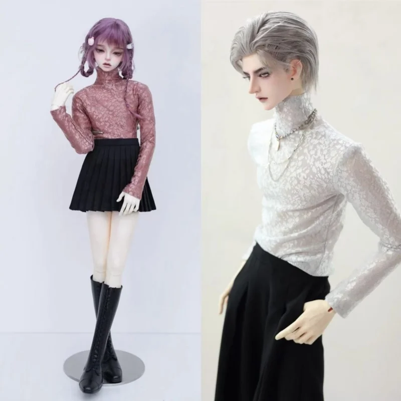 

BJD Doll Clothes For 1/4 1/3 ID75 Dolls Lace High Neck Elastic Shirt Top Dolls Clothing Accessories (Excluding Dolls)