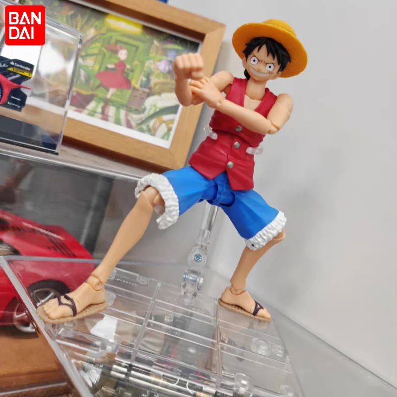 

Original Bandai S.H.Figuarts Shf One Piece Monkey D Luffy Romance Dawn Anime Action Figures Toys Models Collector Birthday Gift