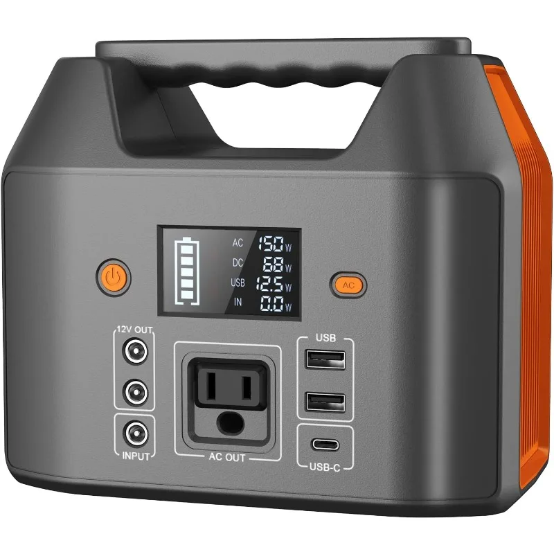 

Portable Power Station 150W 155Wh Solar Generator 110V 42000mAh Portable Power Bank w/AC Outlet