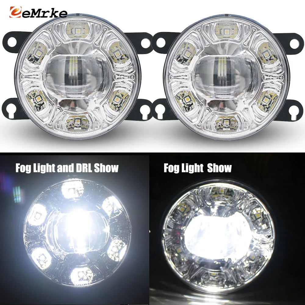 2x LED Car Fog Lights DRL Dot. CE. E-mark 18W for Dacia Dokker Duster Lodgy Logan Sandero Solenza Logan MCV Stepway Jogger