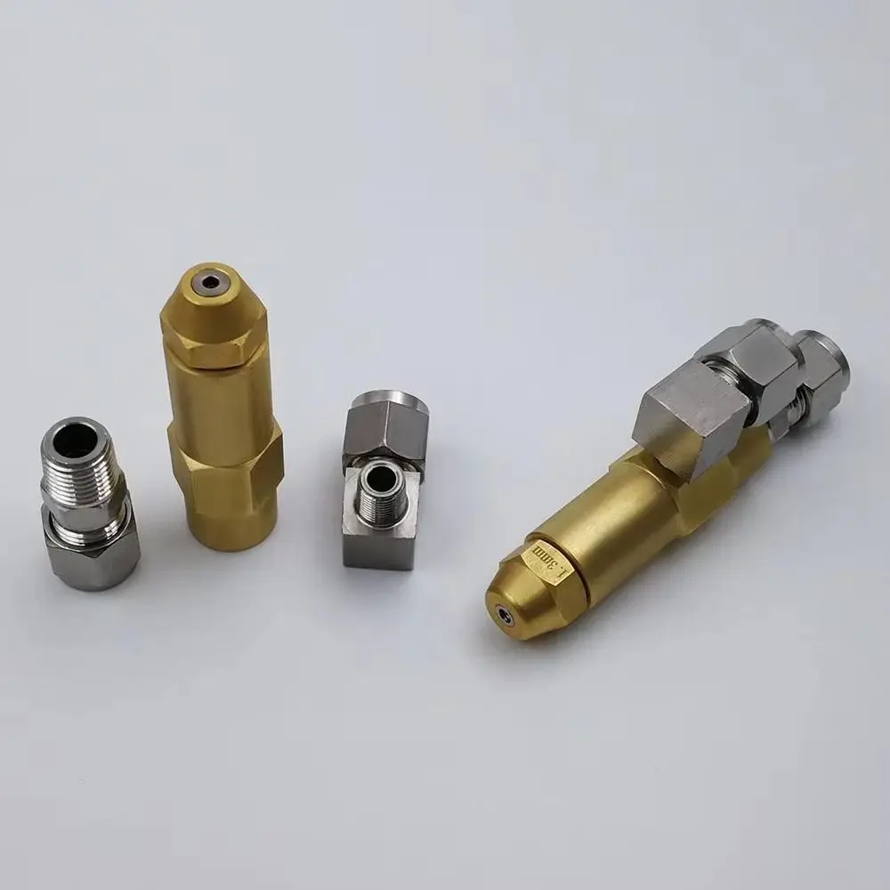 Brass Nozzle Siphon Nozzle Fan Spray Stainless Steel Fittings Atomizing Nozzle Fine Atomization Threaded Style Oil Burner Nozzle