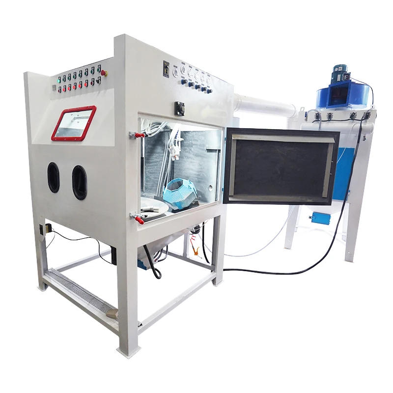 Rotary Table Sandblast Machine Automatic Abrasive Treatment System for Metal Component Cleaning Preparation and Batch Production