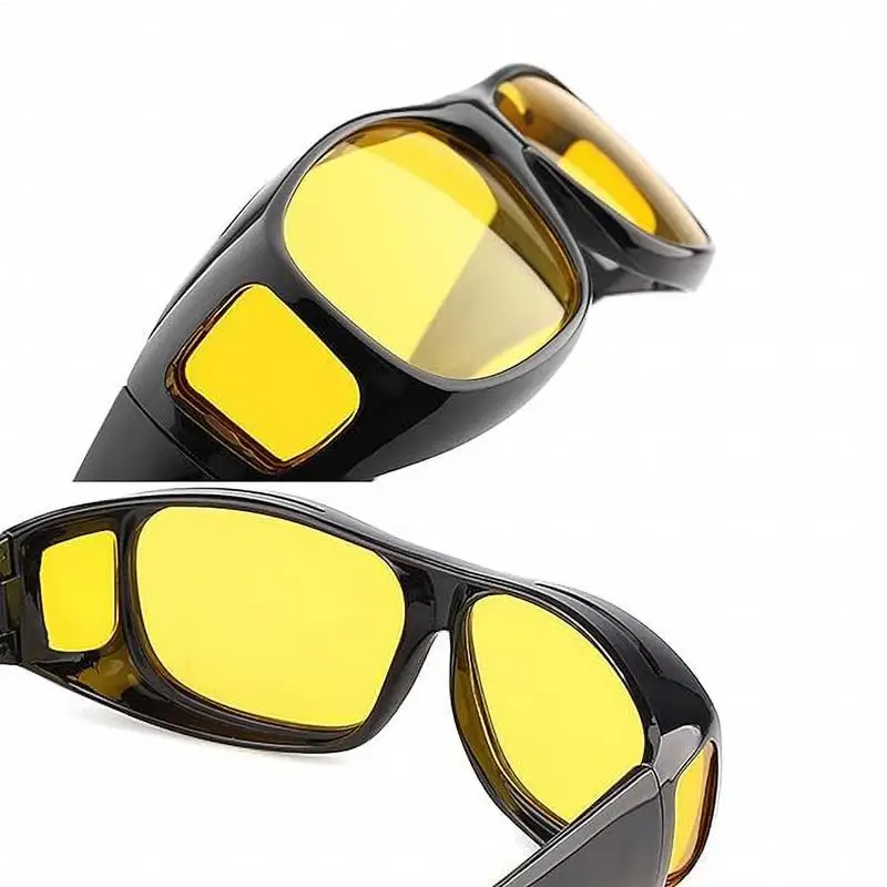 Night Vision Glasses For Driving Fit Over Glasses Sunglasses Anti Glare Polarized Yellow Tinted Sunglasses