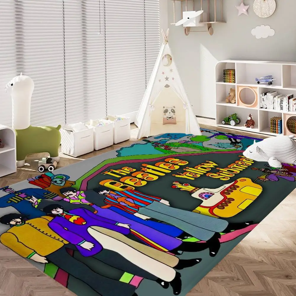 Rock Stand HD B-Beatles Hallway Carpet Non-Slip Laundry Room Mat Laundry Decor Balcony Child Living Room Bedside Area Rugs