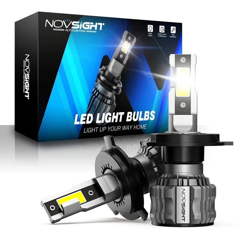 NOVSIGHT Led Lights for Car H4 H7 LED Canbus Headlight Bulbs H11 H8 H9 9005 HB3 9006 HB4 H1 9012 Bright 6500K White Car Lamp