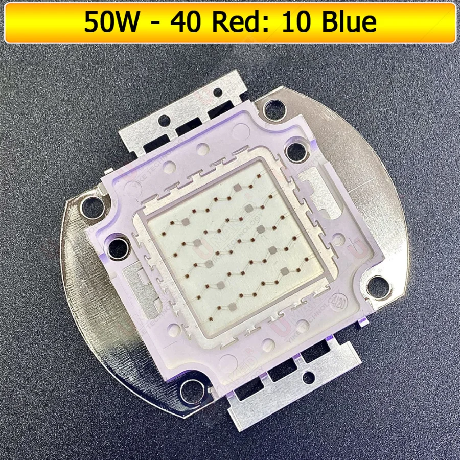 Brightness 10W20W30W50W100W Red+blue color High power Brightness LED Beads Chip Floodlight Lamp Spot Light, Dual Color LED Chip