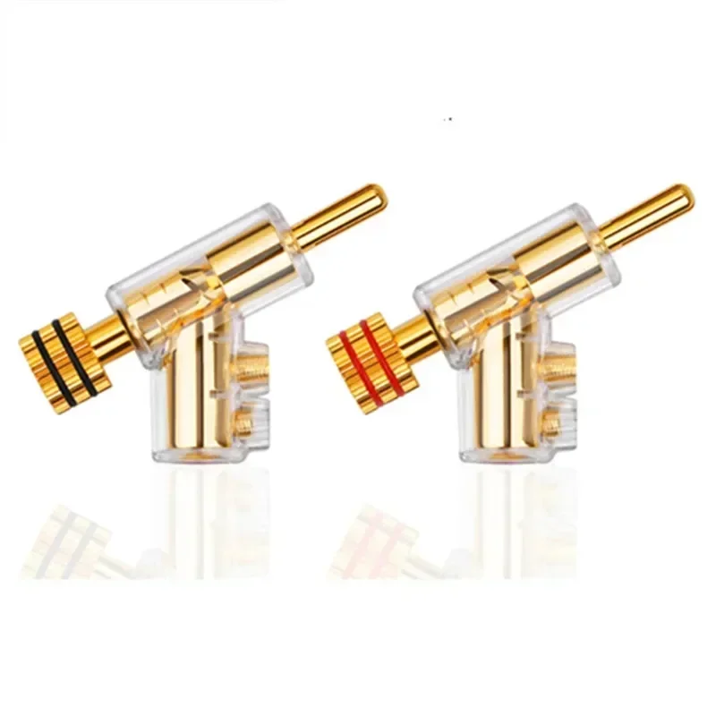 HEDANP Y-förmige Bananenstecker, Audio-Stecker, Hi-End-Kupfer für selbstsichernde 4-mm-Kopf-Lautsprecher, Terminal, Verstärker, Unterhaltungselektronik 3