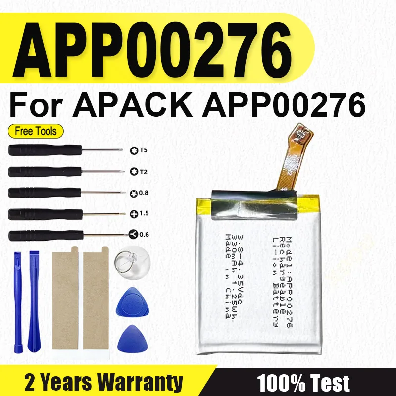 

НОВЫЙ литий-ионный аккумулятор APP00276 APPOO276 для APACK APP00276 330 мАч, аккумулятор для часов + бесплатные инструменты
